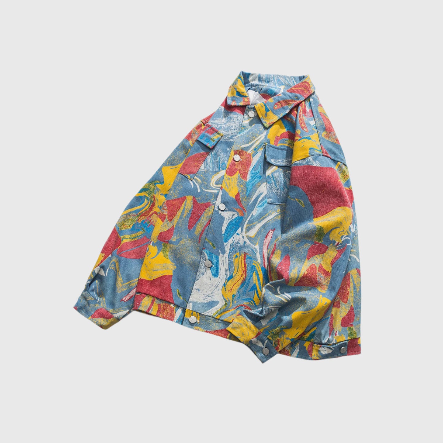 Vintage Ink Painting Graffiti Denim Jacket - RUN THE STREETS COLLABORATIVE