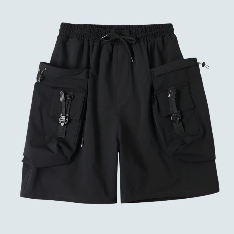 Black Cargo Shorts - RUN THE STREETS COLLABORATIVE