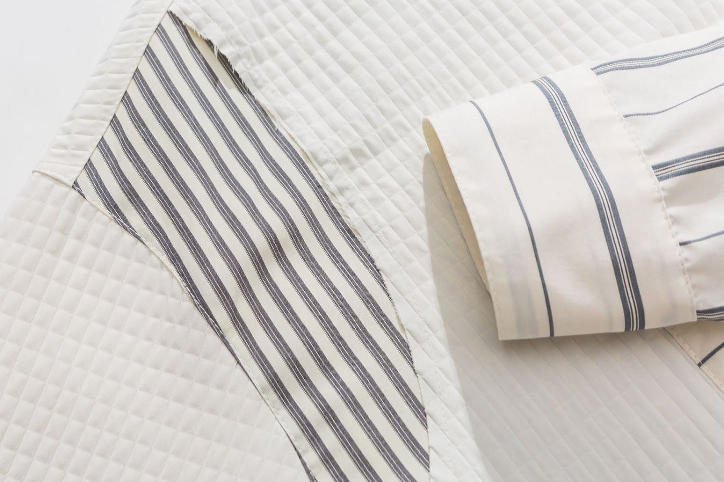 Patchwork Stripe Panel Shirt