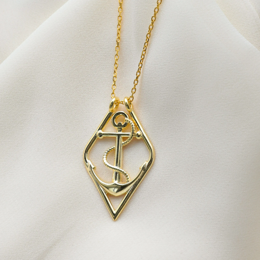 Anchor Ring Holder Necklace - RUN THE STREETS COLLABORATIVE