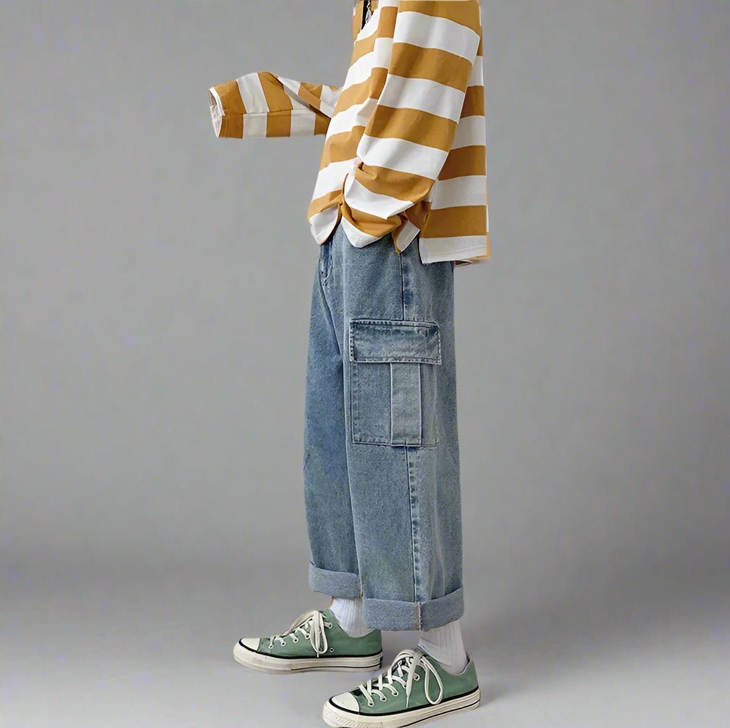 Men’s Straight-Leg Cargo Jeans - RUN THE STREETS COLLABORATIVE