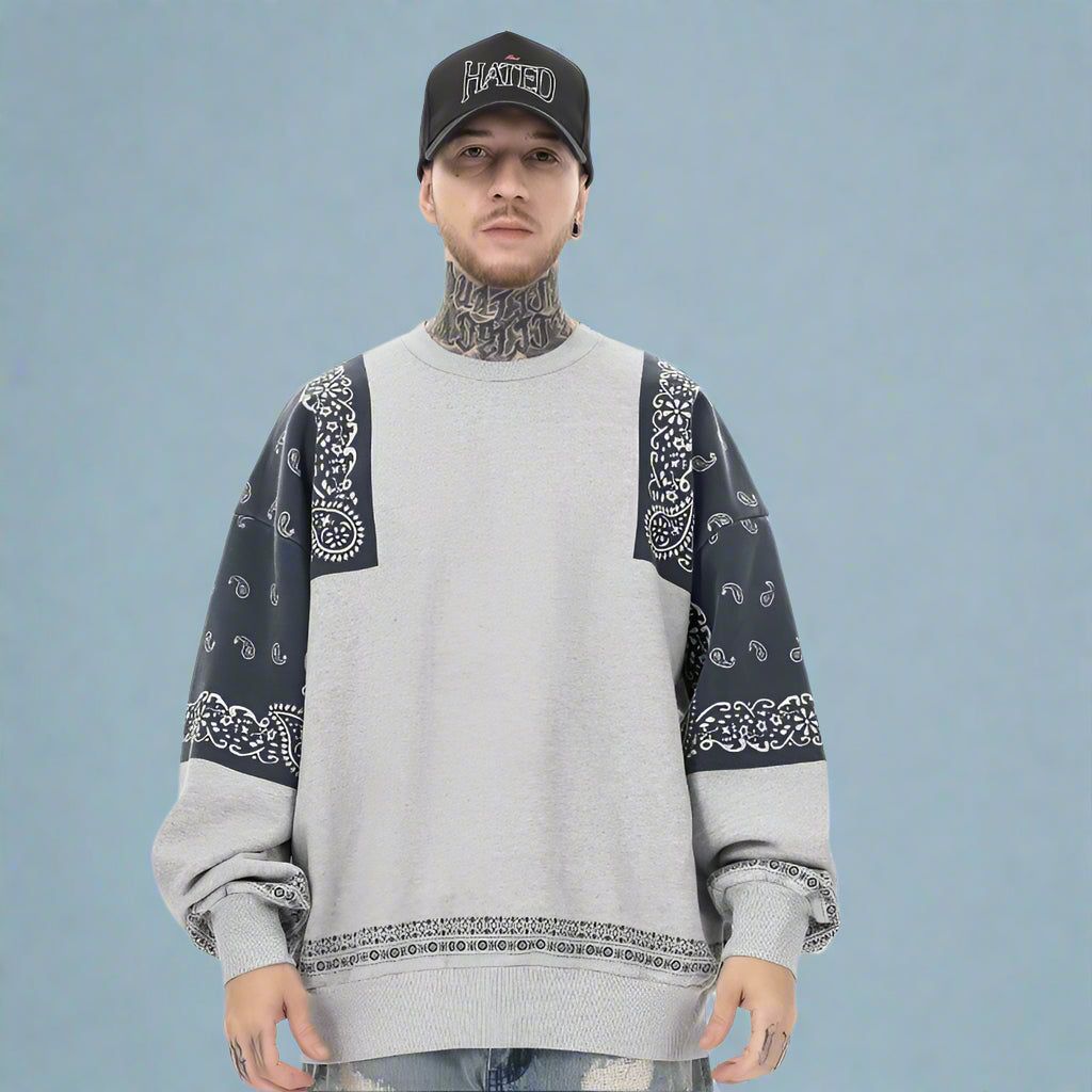 Bandana Panel Knit Sweater