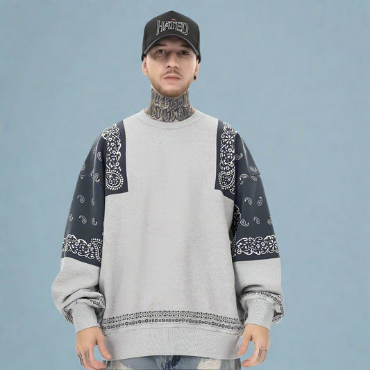 Bandana Panel Knit Sweater