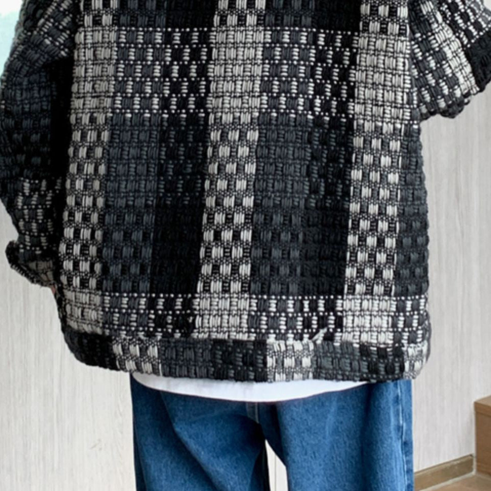 Patchwork Bouclé Shacket