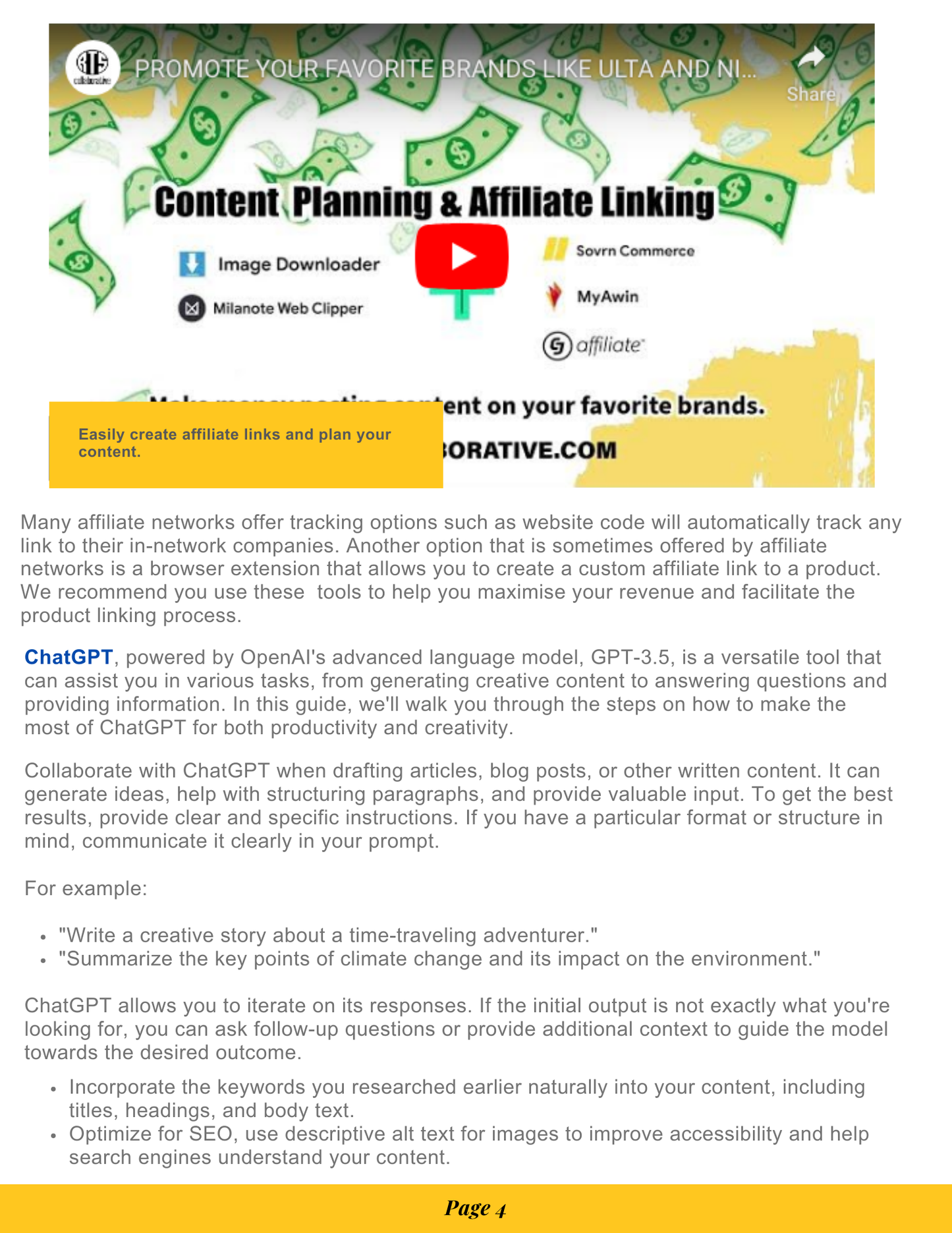 Affiliate Marketing E-Book —Build Relationships, Create Content, Earn Passive Income, Live The Life You Want - RTS Collaborative