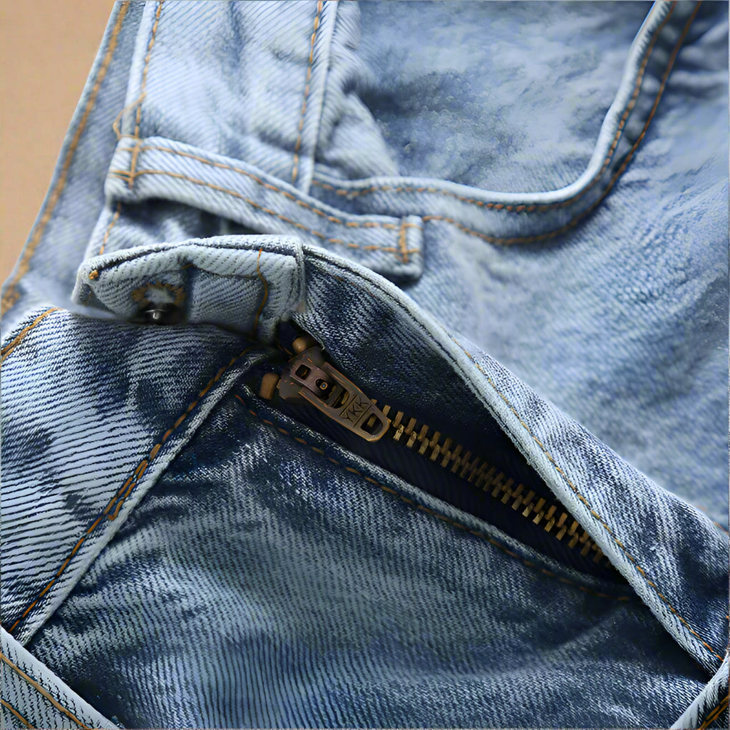 High Waist Straight Jeans - RUN THE STREETS COLLABORATIVE