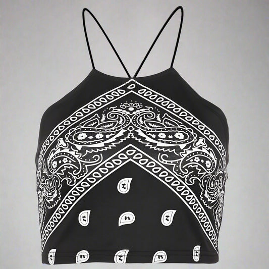 Paisley Halter Top - RUN THE STREETS COLLABORATIVE