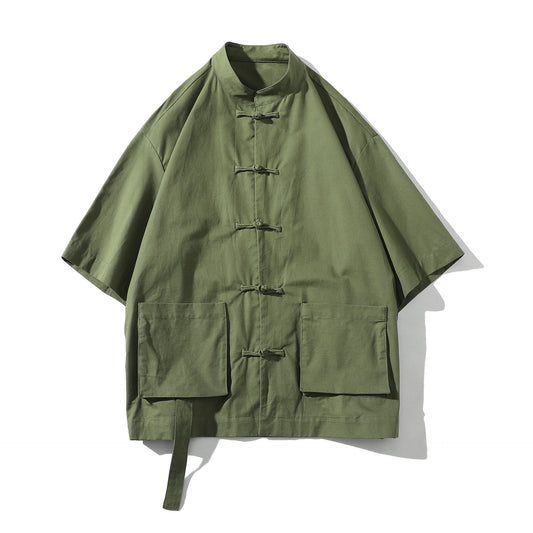 Frog-Closure Utility Overshirt (Short Sleeve)