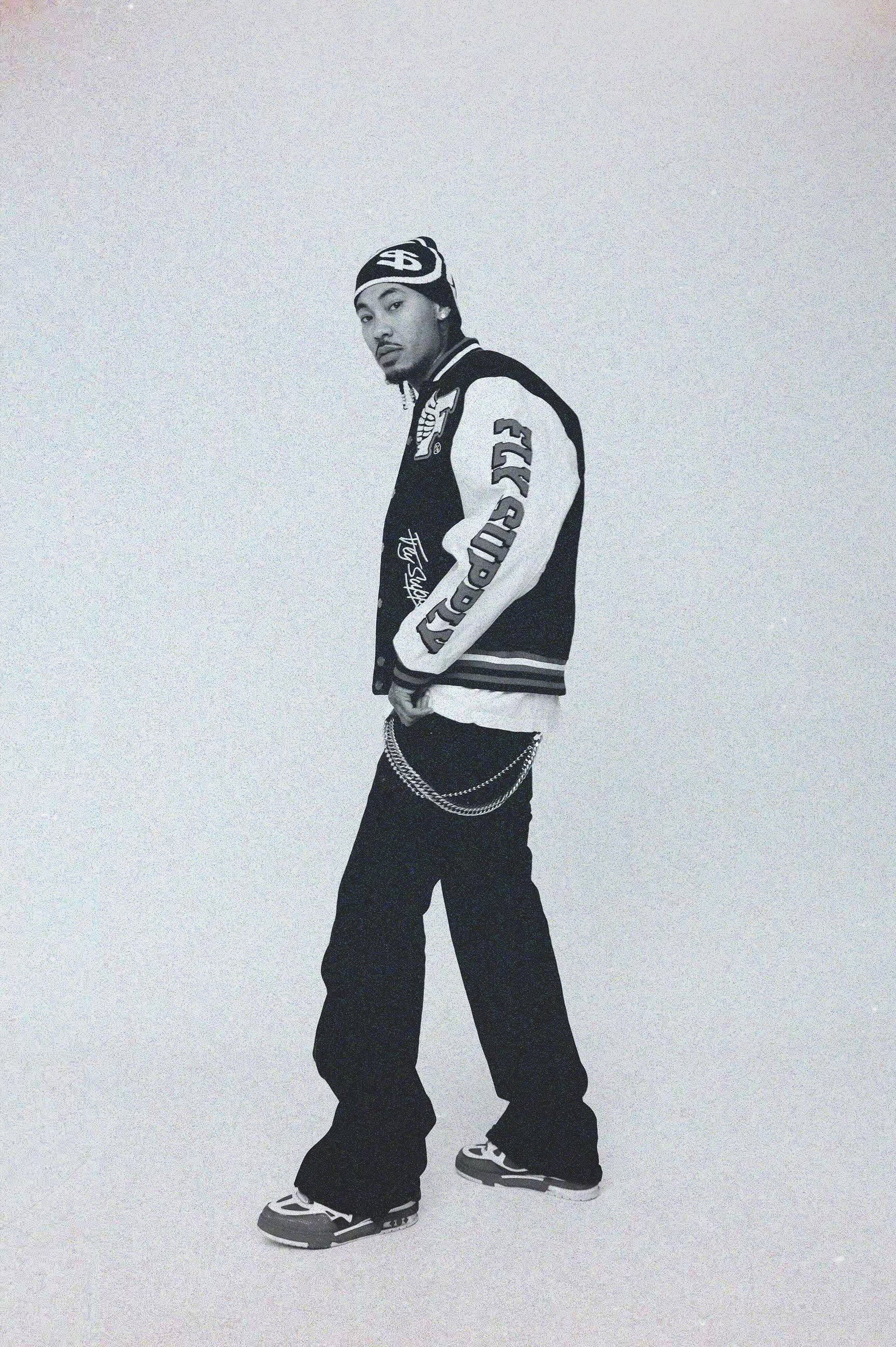 Manifest Varsity Jacket (Black) - RUN THE STREETS COLLABORATIVE