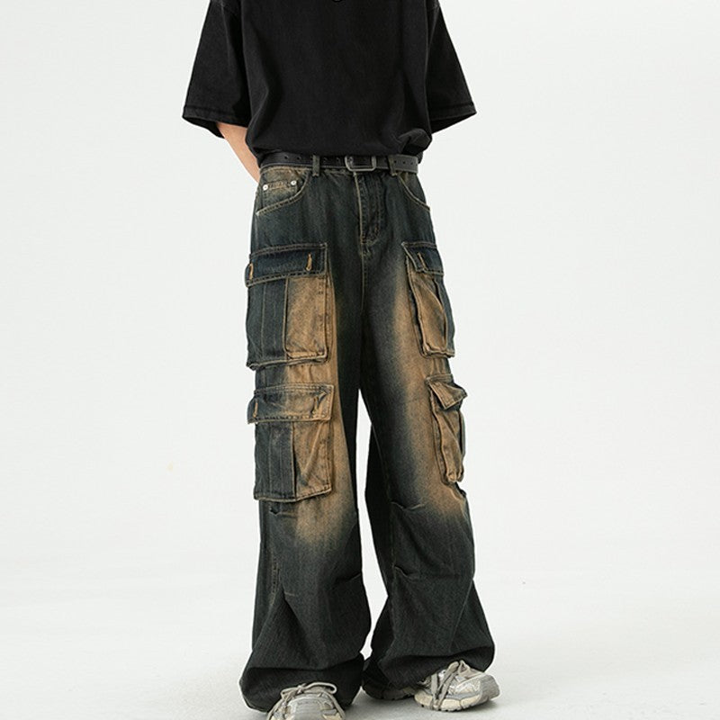 American Retro Washed Workwear Jeans - RUN THE STREETS COLLABORATIVE