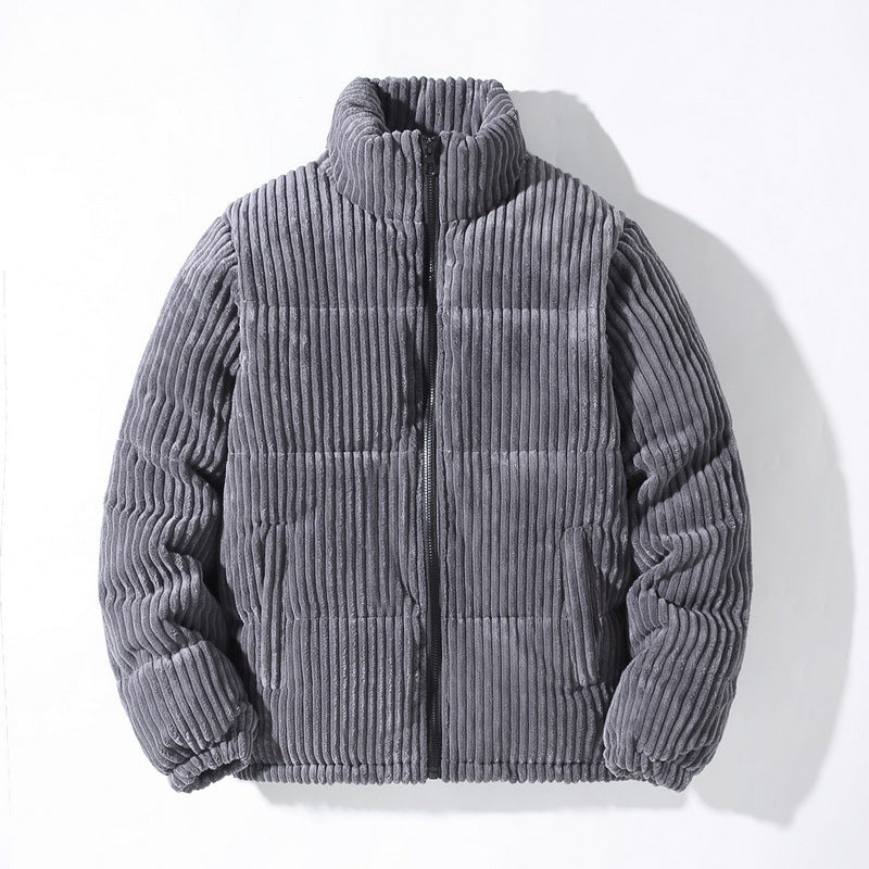 Corduroy Quilted Puffer Jacket