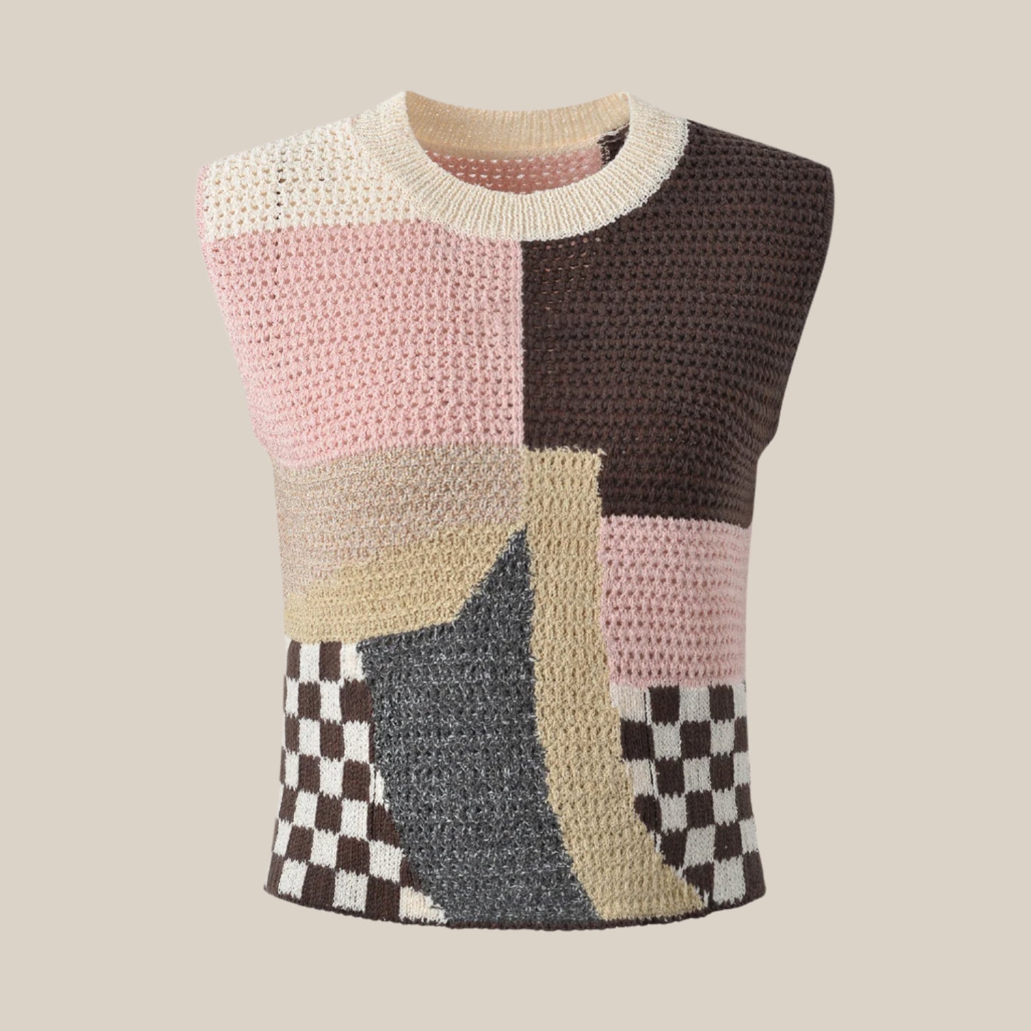 Round Neck Knitted Vest - RUN THE STREETS COLLABORATIVE