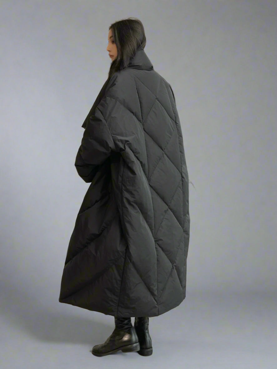 Urban Shield Oversized Quilted Down Coat - RUN THE STREETS COLLABORATIVE