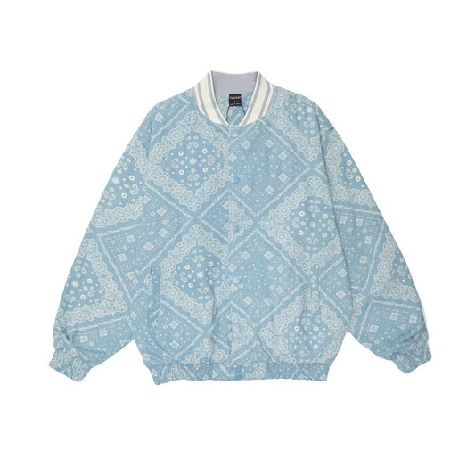 Bandana Denim Varsity Jacket