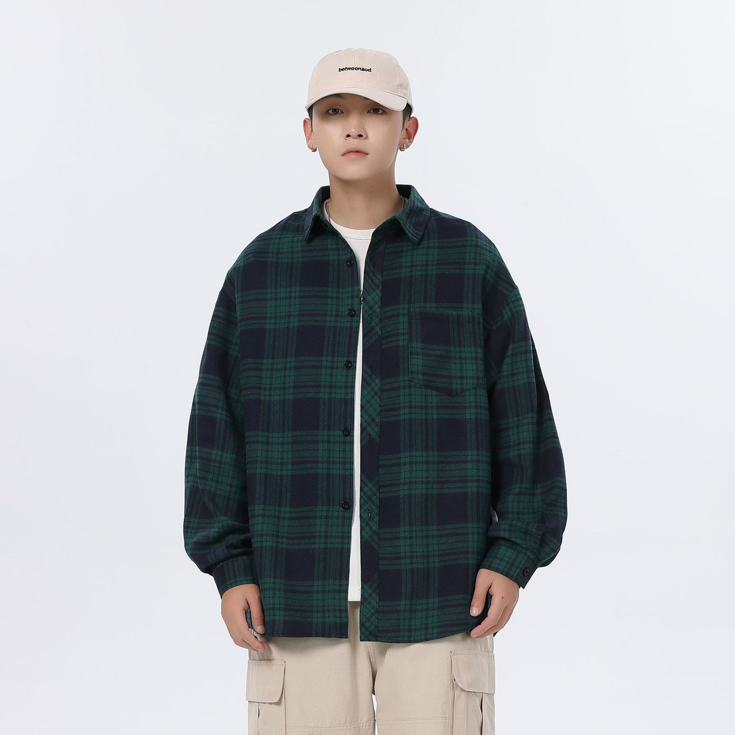 Brushed Plaid Flannel Overshirt