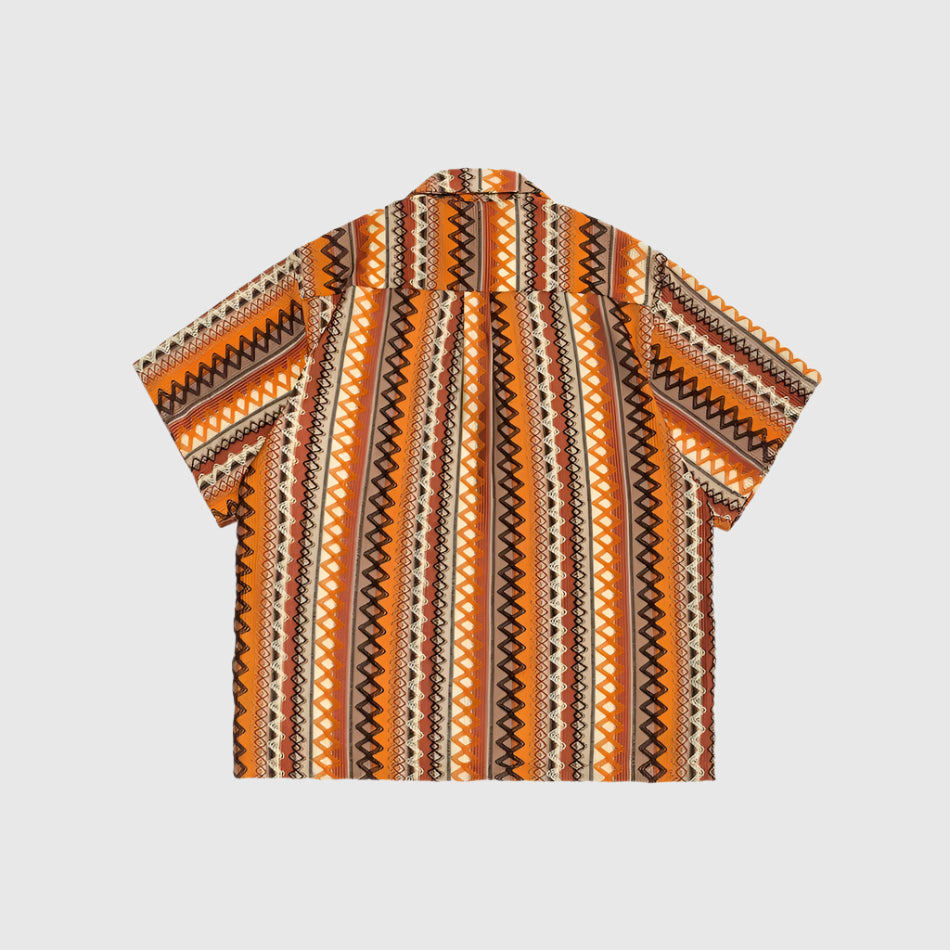 Tribal Knit Short Sleeve Shirt for Men - RUN THE STREETS COLLABORATIVE