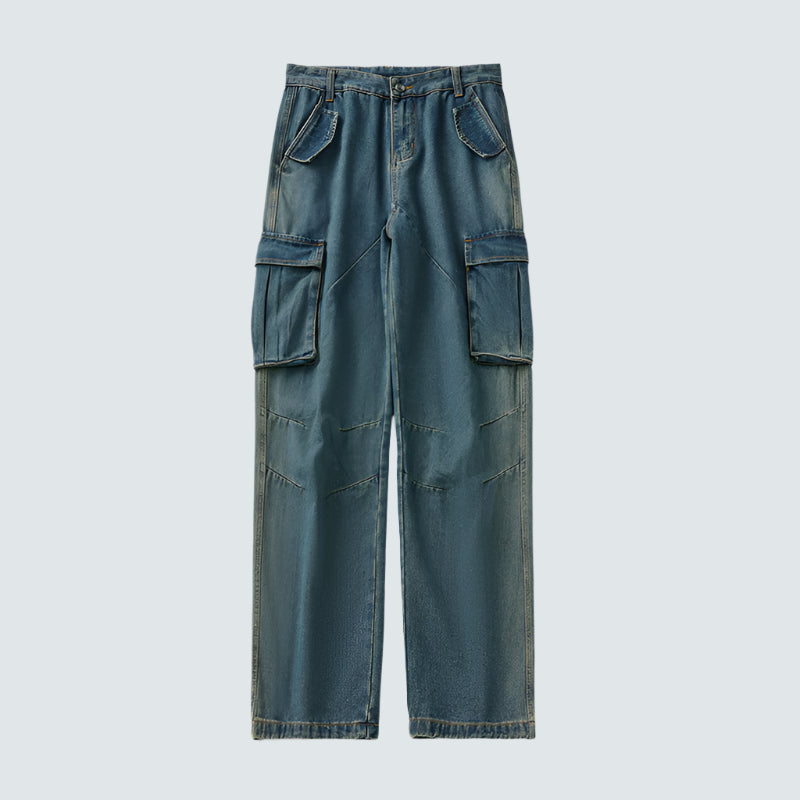 American Retro Washed Workwear Jeans - RUN THE STREETS COLLABORATIVE
