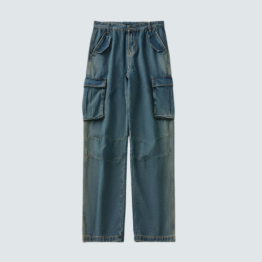 American Retro Washed Workwear Jeans - RUN THE STREETS COLLABORATIVE