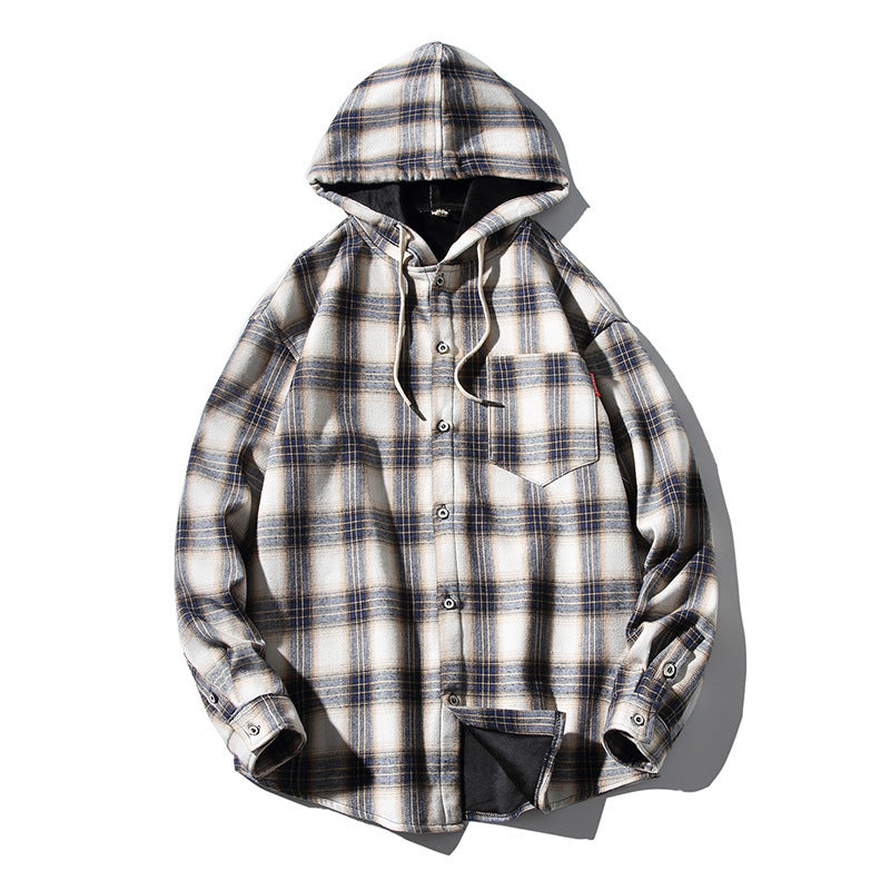 Plaid Hooded Flannel Shacket