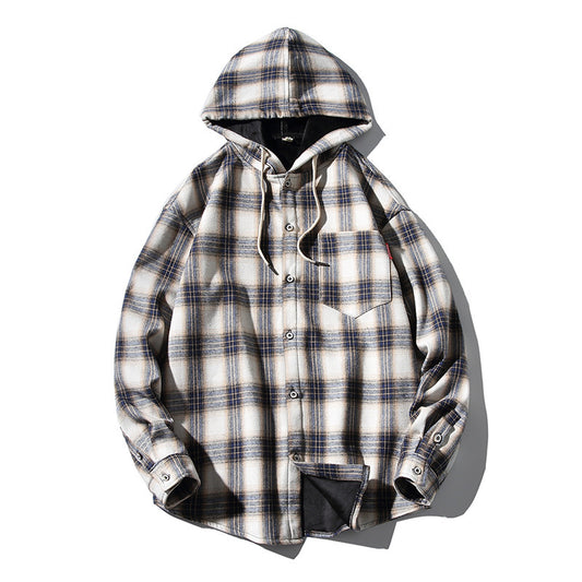 Plaid Hooded Flannel Shacket