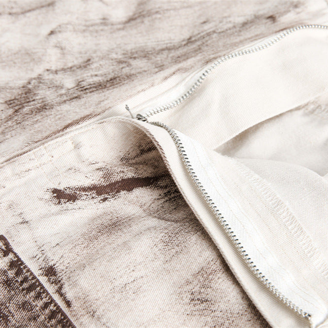 Distressed Dirty Denim Cargo Pocket Shorts - RUN THE STREETS COLLABORATIVE