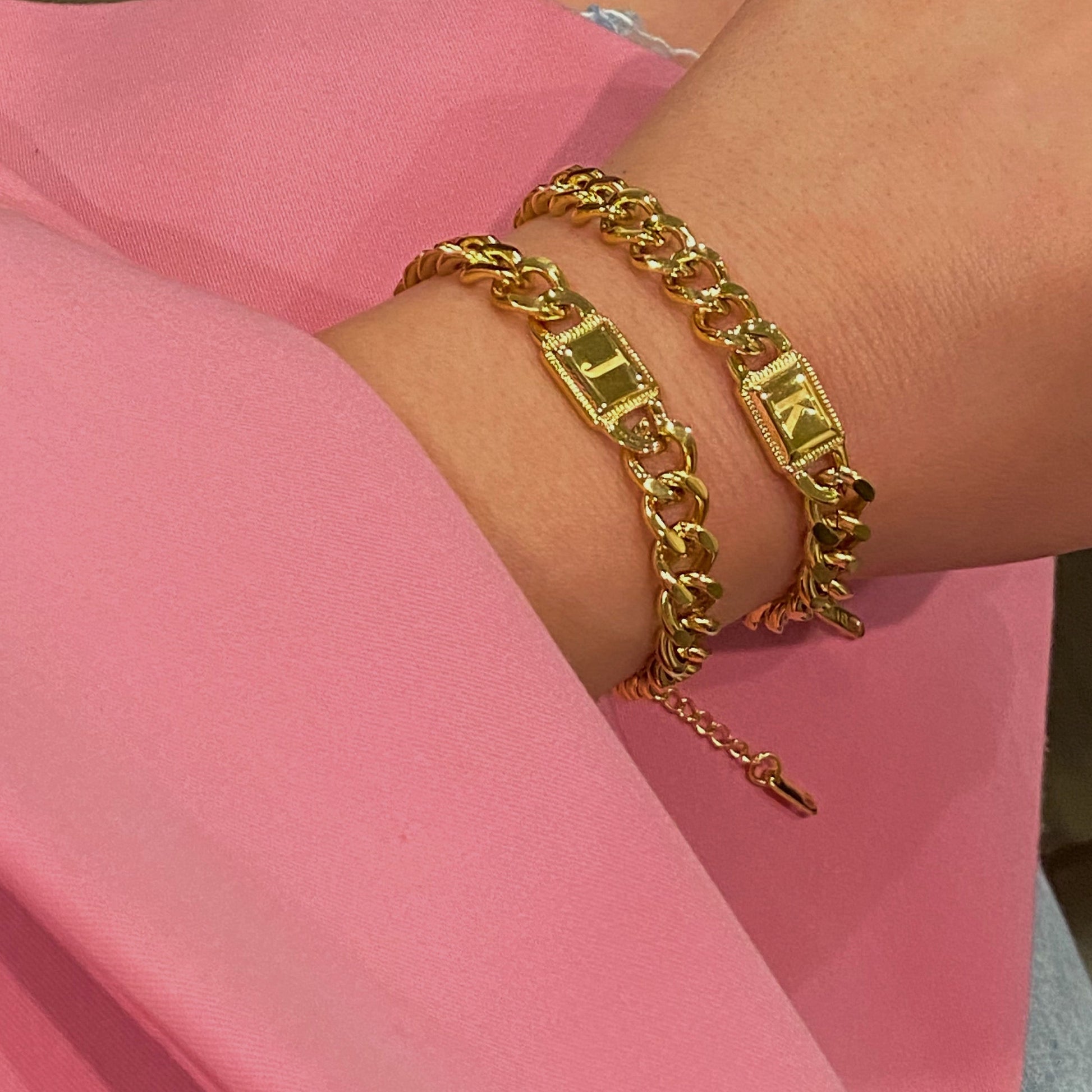 Uptown Cuban Chain Initial Bracelet - RUN THE STREETS COLLABORATIVE