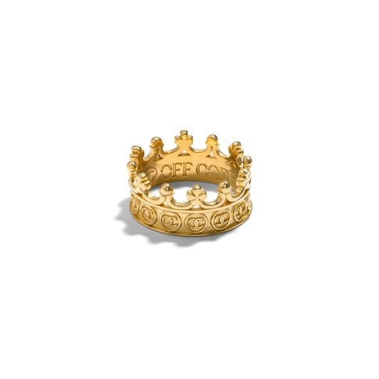Off Code Crown Ring (Gold) - RUN THE STREETS COLLABORATIVE