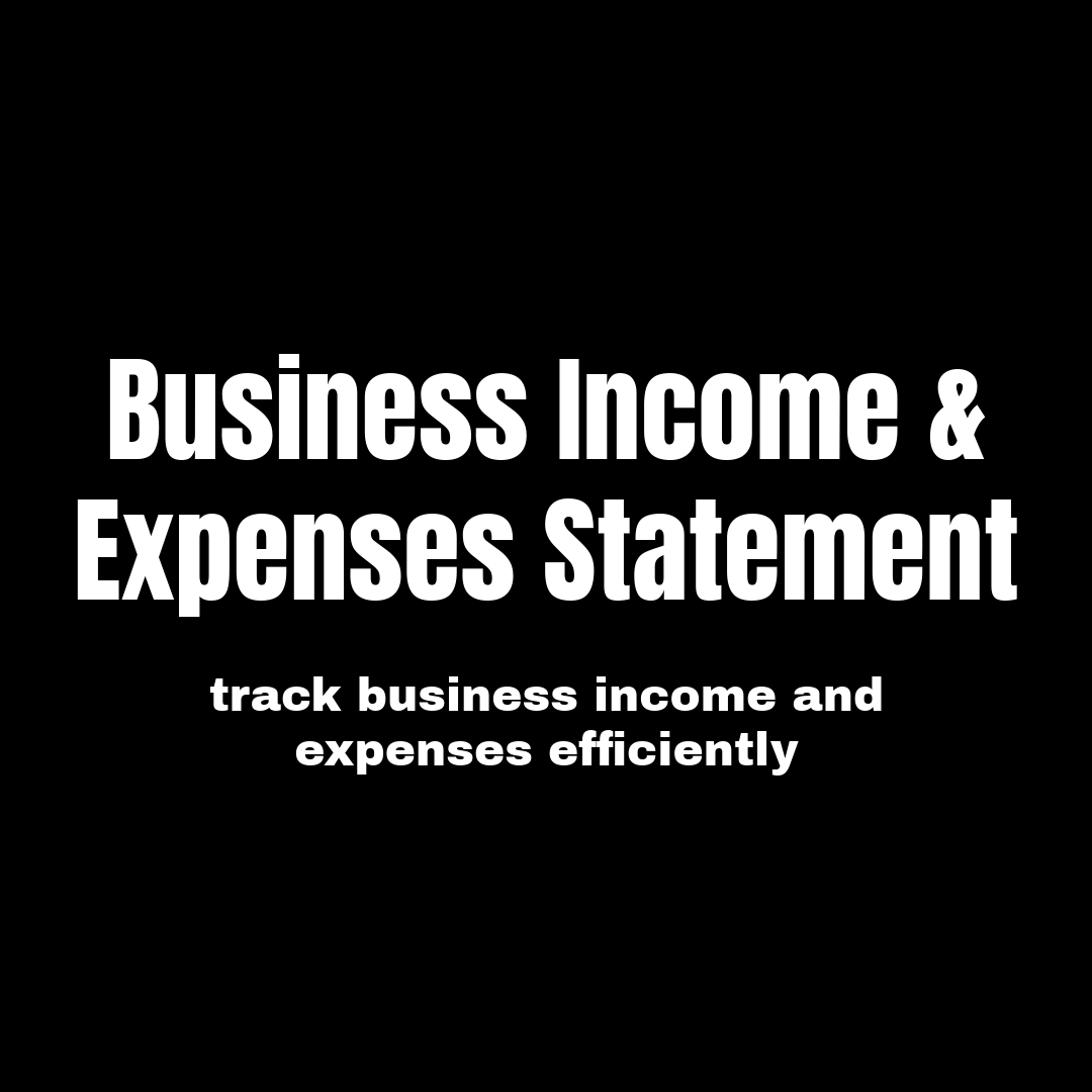 Business Income And Expenses Statement - RTS Collaborative