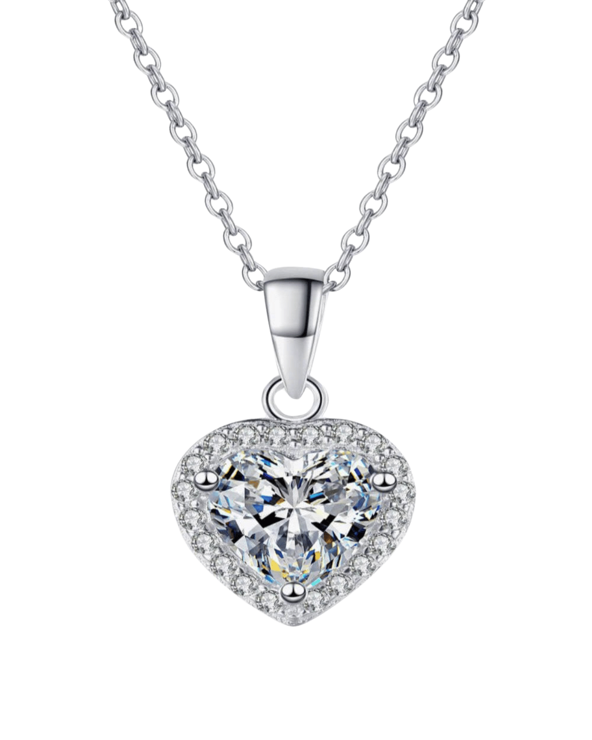 Diamond Heart Pendant Necklace - 1 Carat - RUN THE STREETS COLLABORATIVE