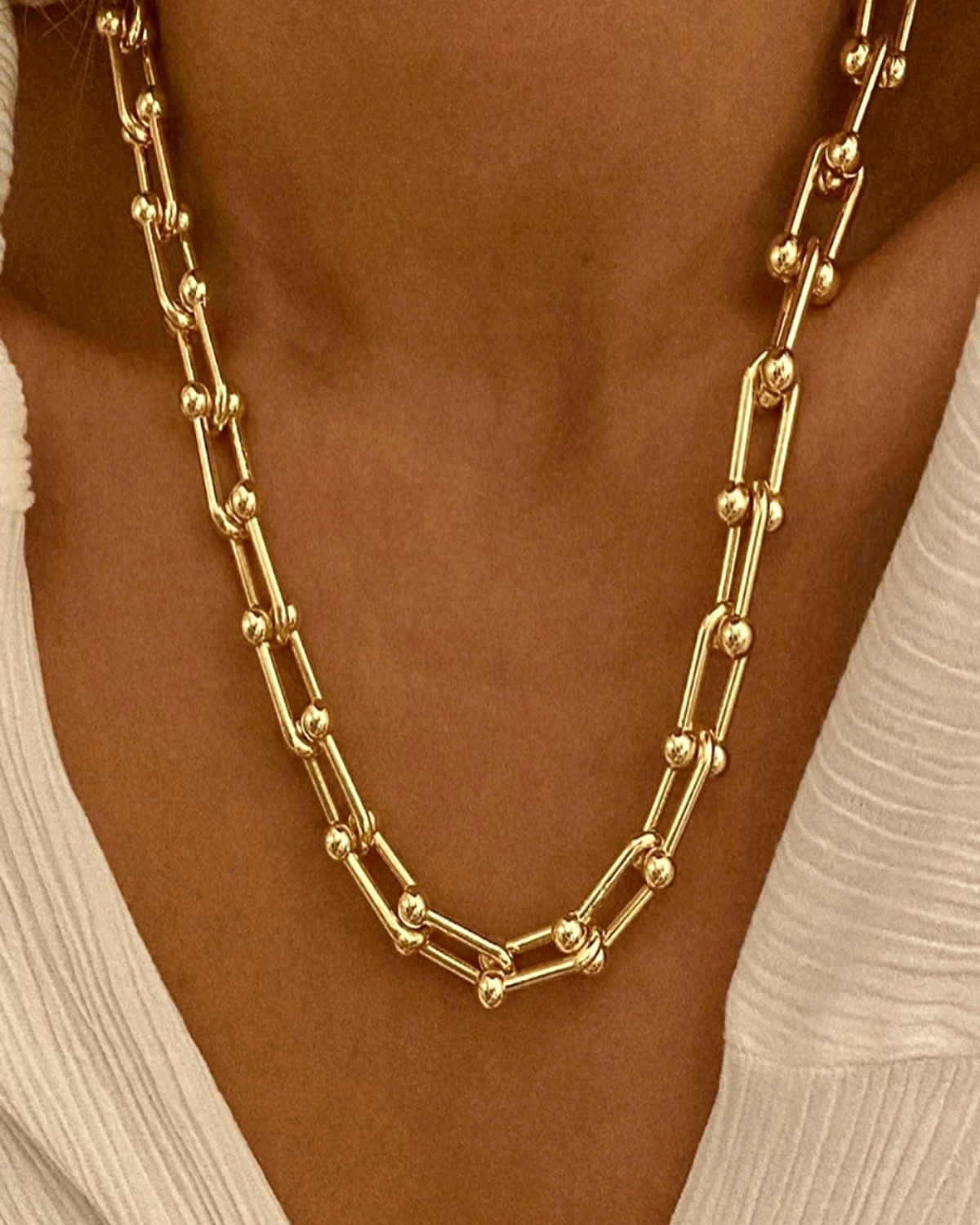 Gold Link Chain Necklace Jewelry - RUN THE STREETS COLLABORATIVE
