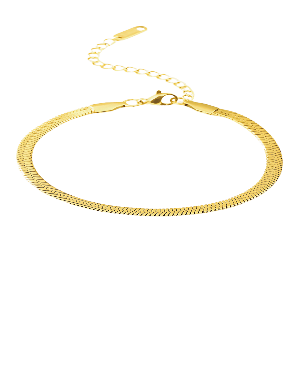 Gold Herringbone Snake Chain Bracelet - RUN THE STREETS COLLABORATIVE