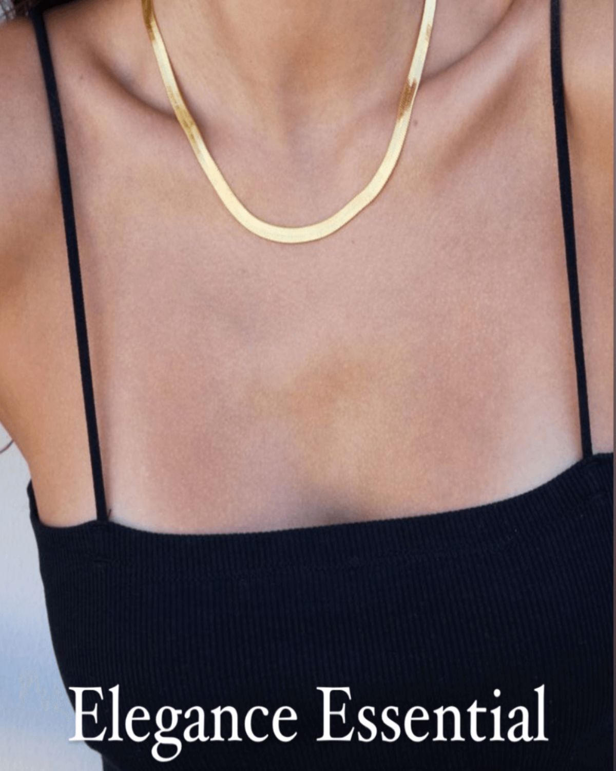Gold Herringbone Chain Necklace Jewelry - RUN THE STREETS COLLABORATIVE