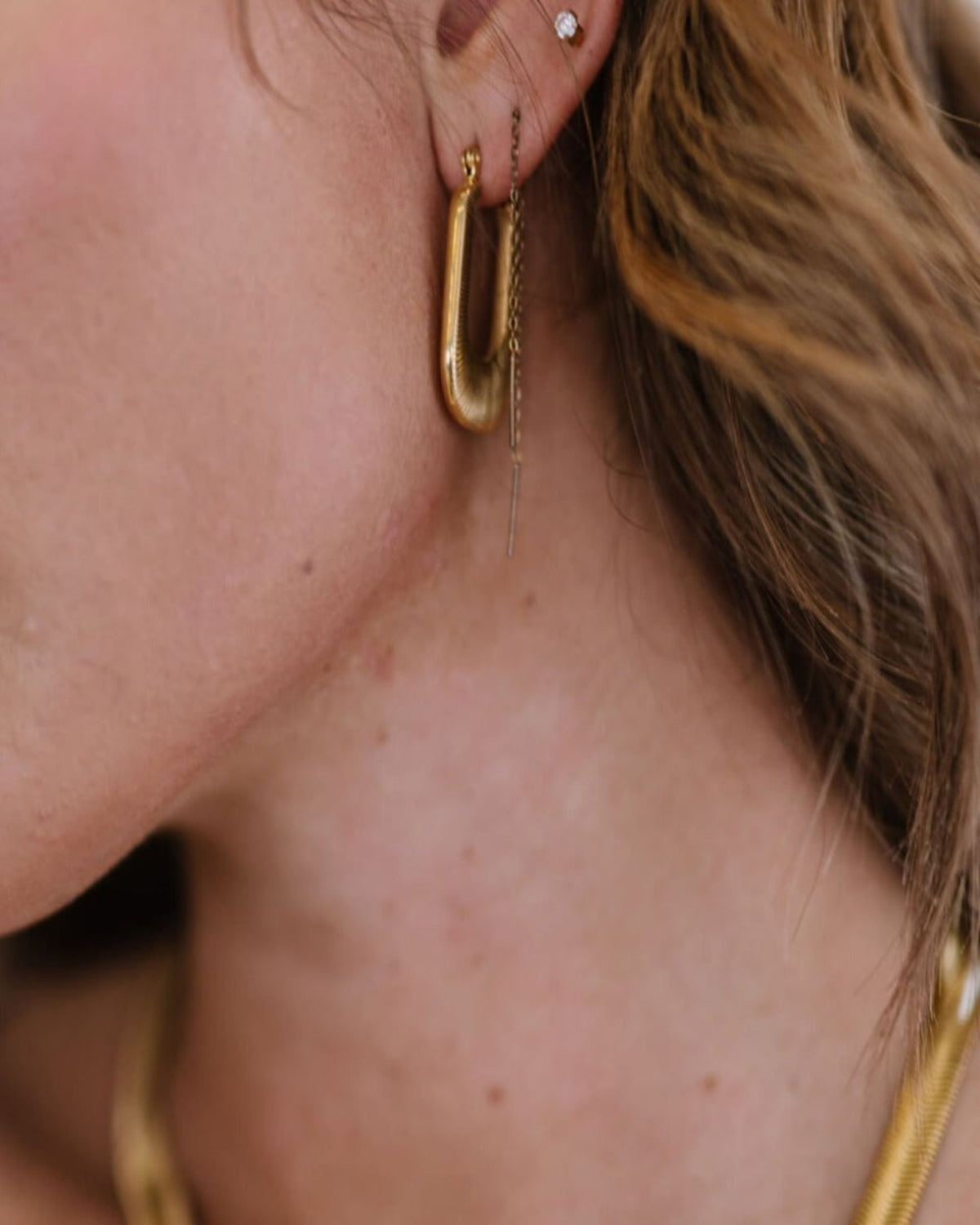 Gold Hoop Earrings - RUN THE STREETS COLLABORATIVE