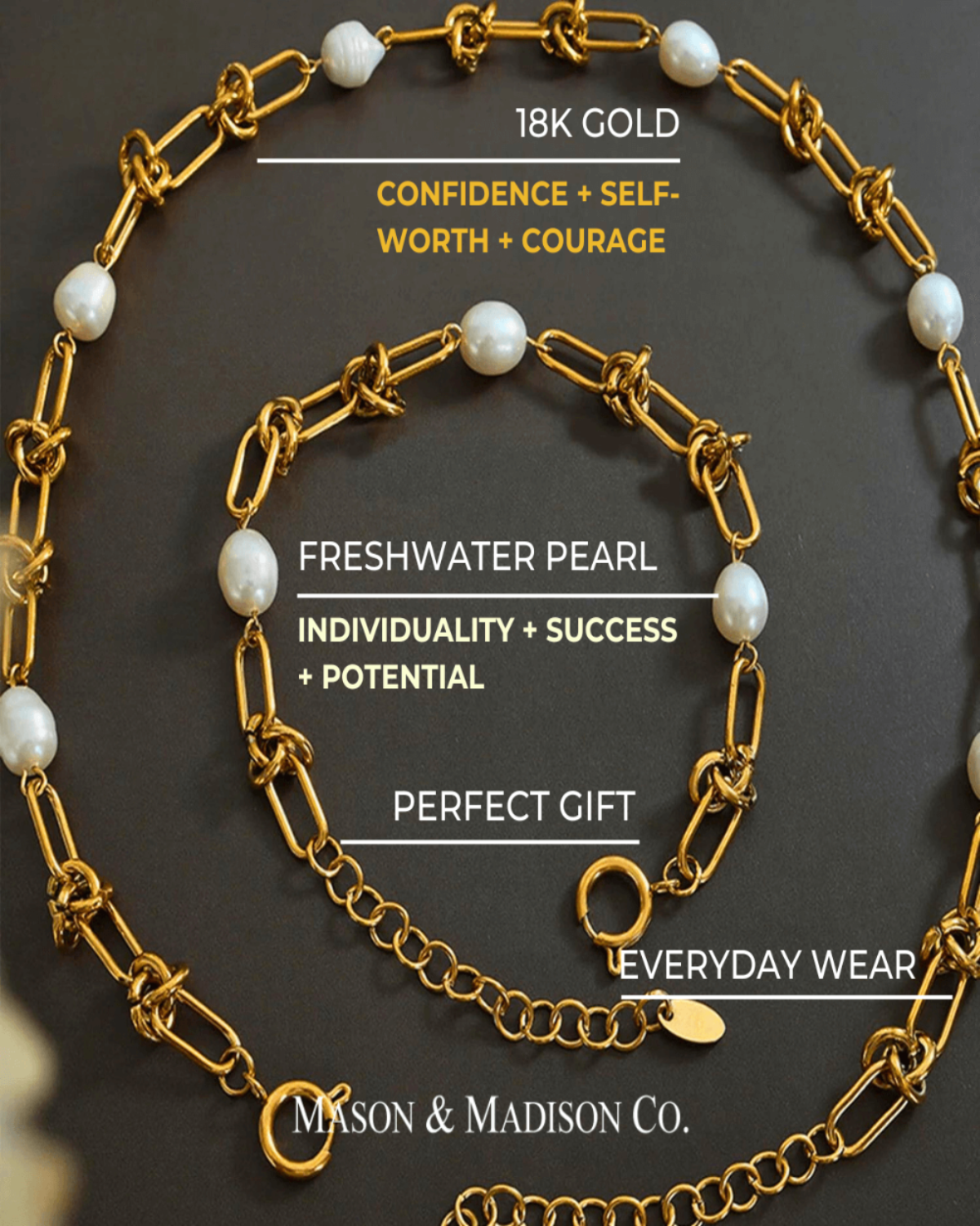 Pearl Chain Bracelet with Knots - RUN THE STREETS COLLABORATIVE