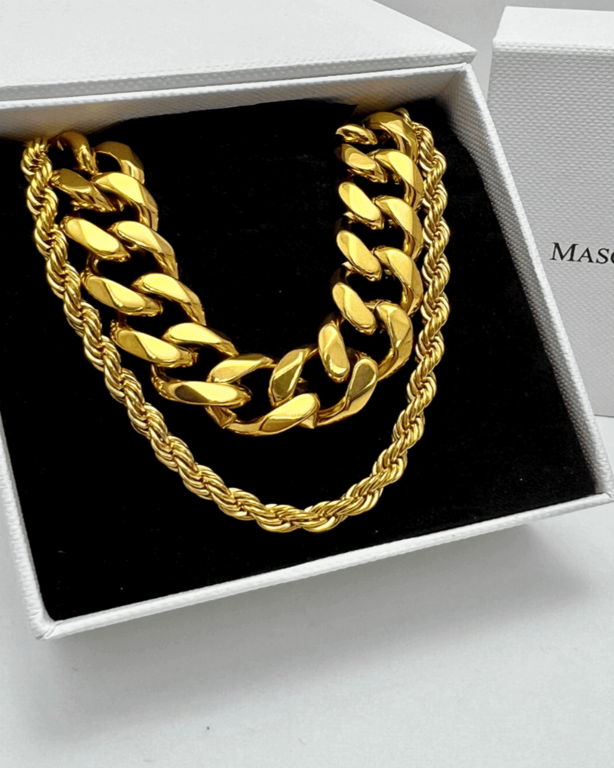 MASON CHUNKY CHAIN™ Gold Necklace + Rope Chain Stack Bundle - RUN THE STREETS COLLABORATIVE
