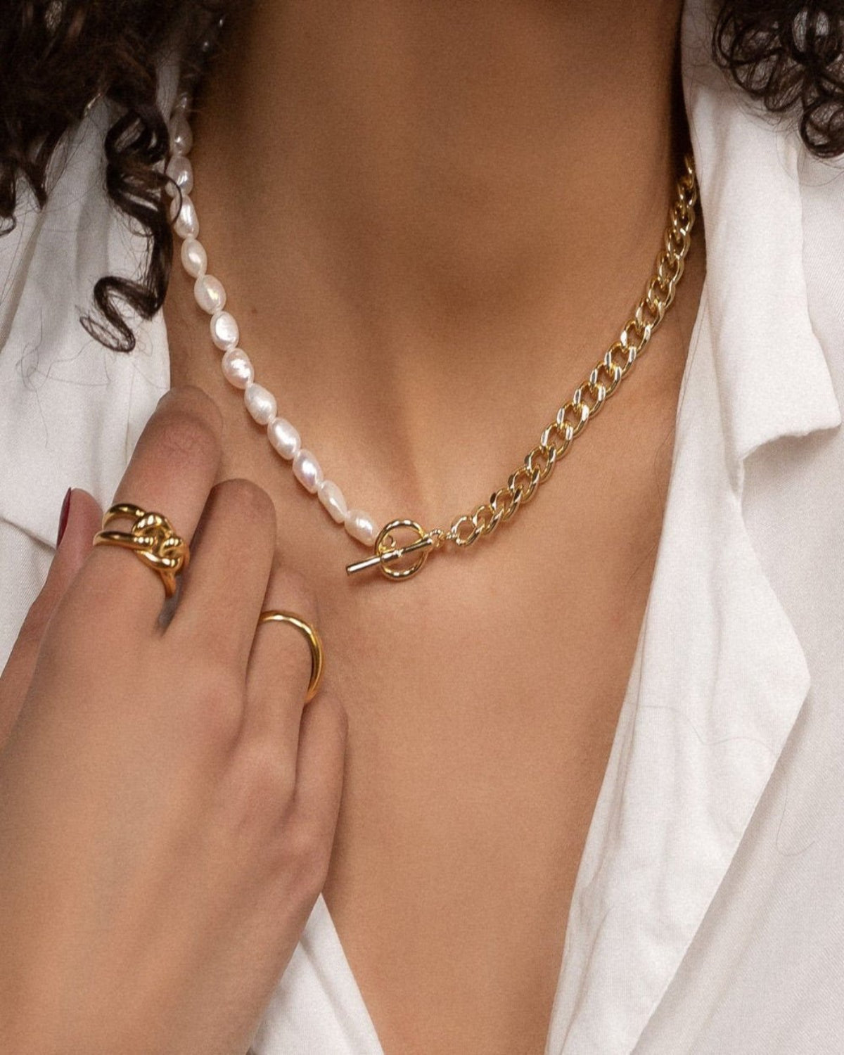 MADISON PEARL DUET™ Gold Chain Bundle Set - Elegance - RUN THE STREETS COLLABORATIVE