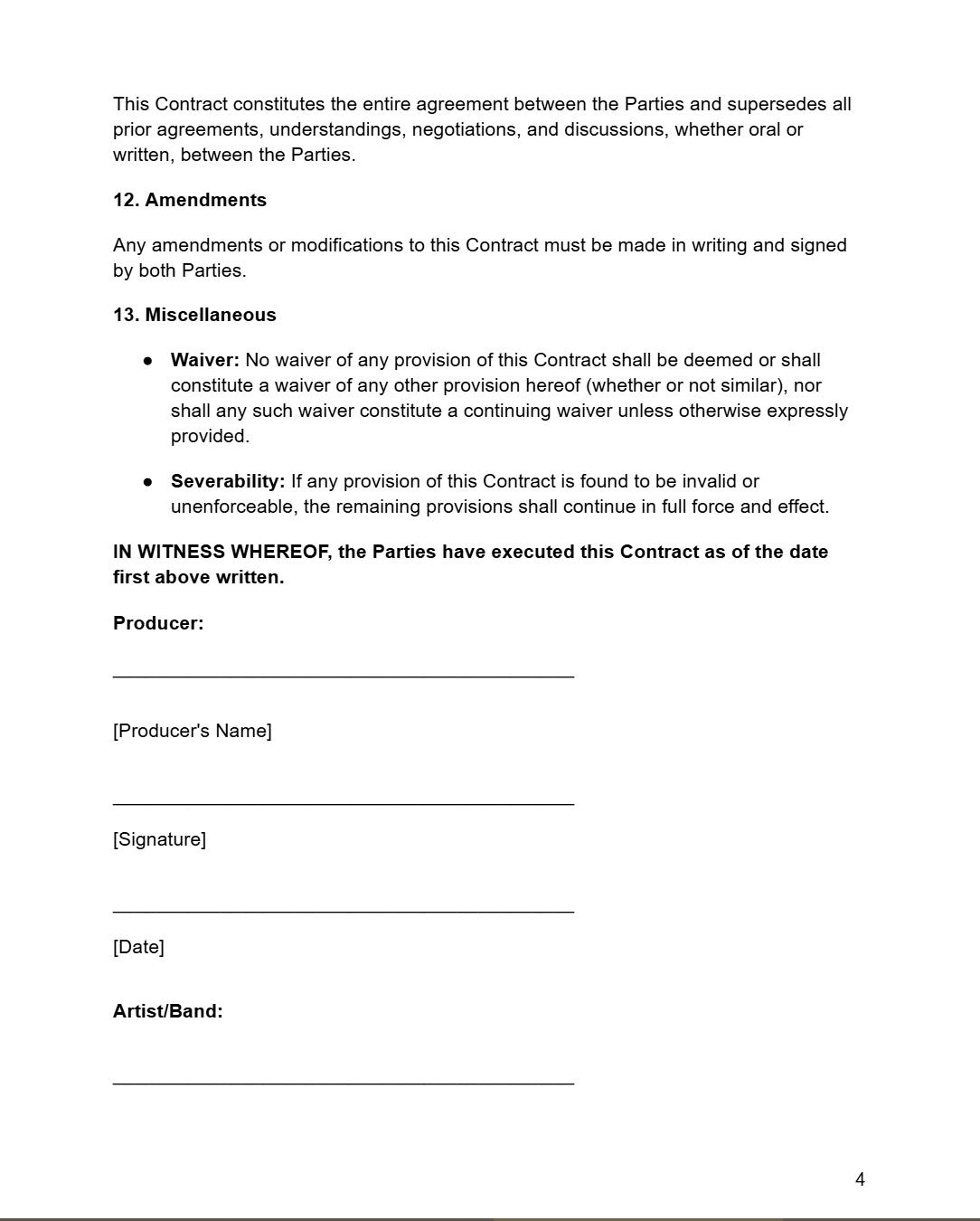 Concert Production Contract - RUN THE STREETS COLLABORATIVE