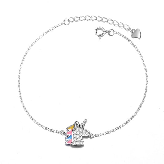 Sterling Silver and Swarovski Unicorn Bracelet - RUN THE STREETS COLLABORATIVE