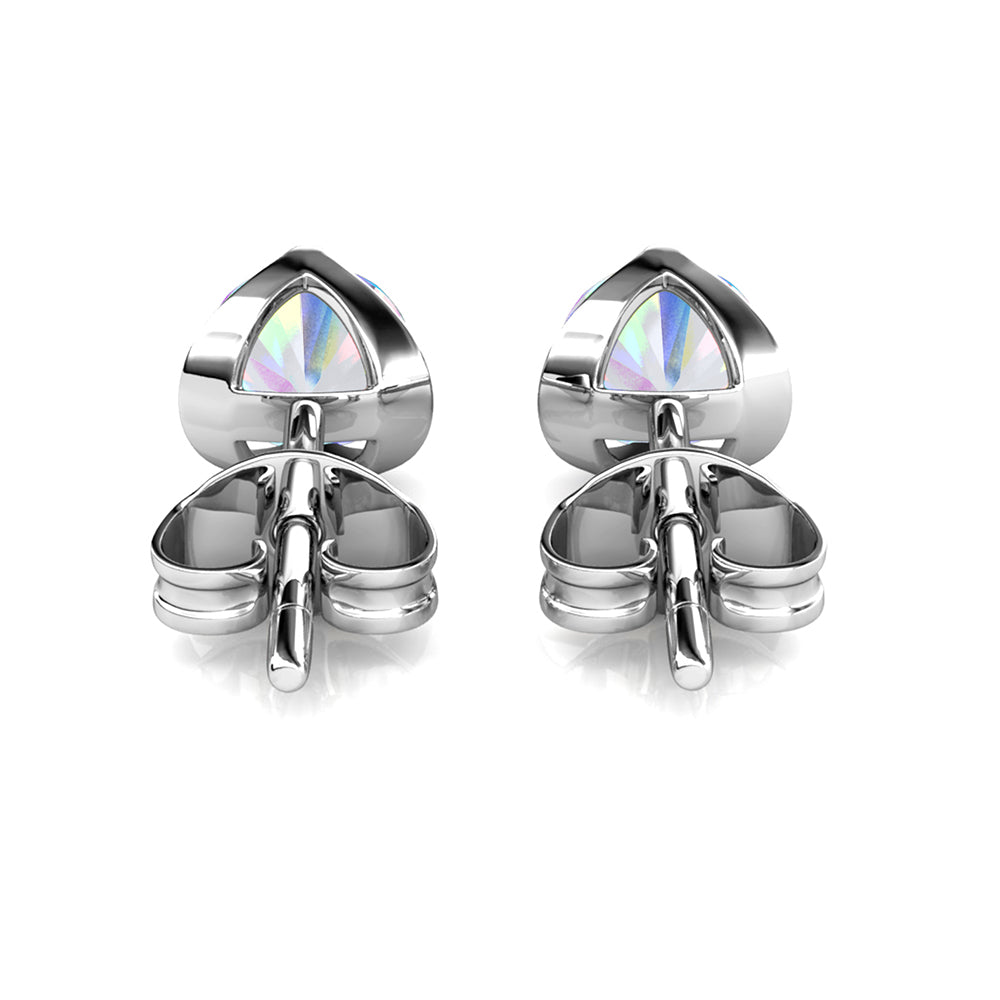 Swarovski Crystal Floating Halo Stud Earring in 18K White Gold - RUN THE STREETS COLLABORATIVE