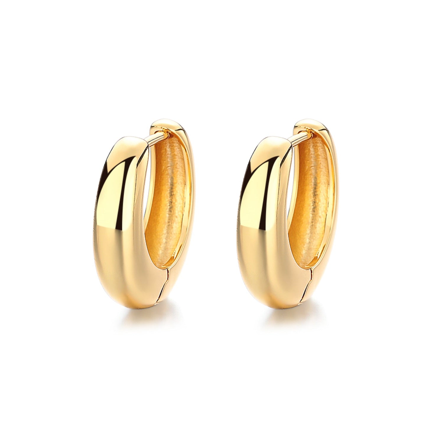 14K Gold Petite Hoop Huggie Earring - RUN THE STREETS COLLABORATIVE