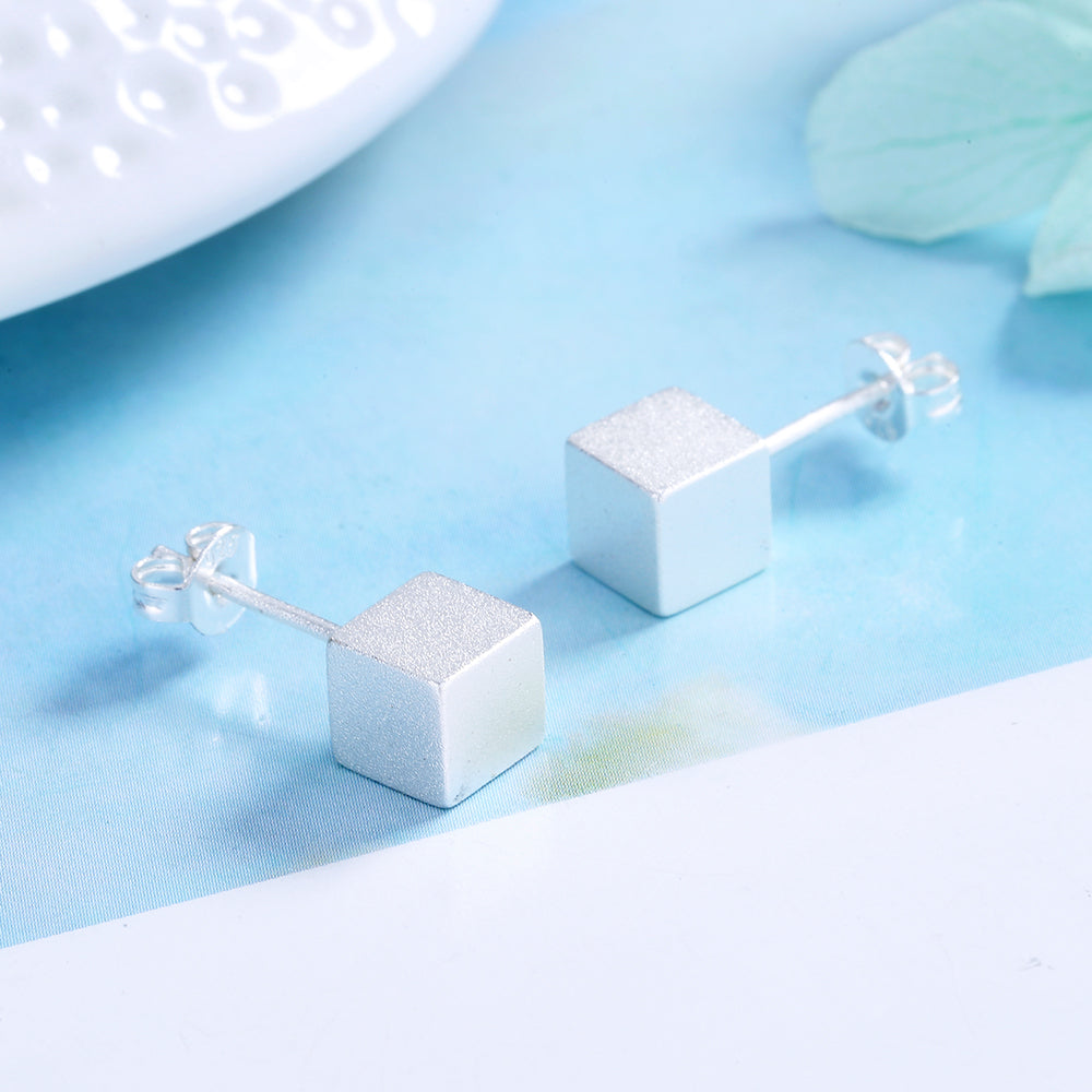 18k Gold Plated Cube Earrings - RUN THE STREETS COLLABORATIVE