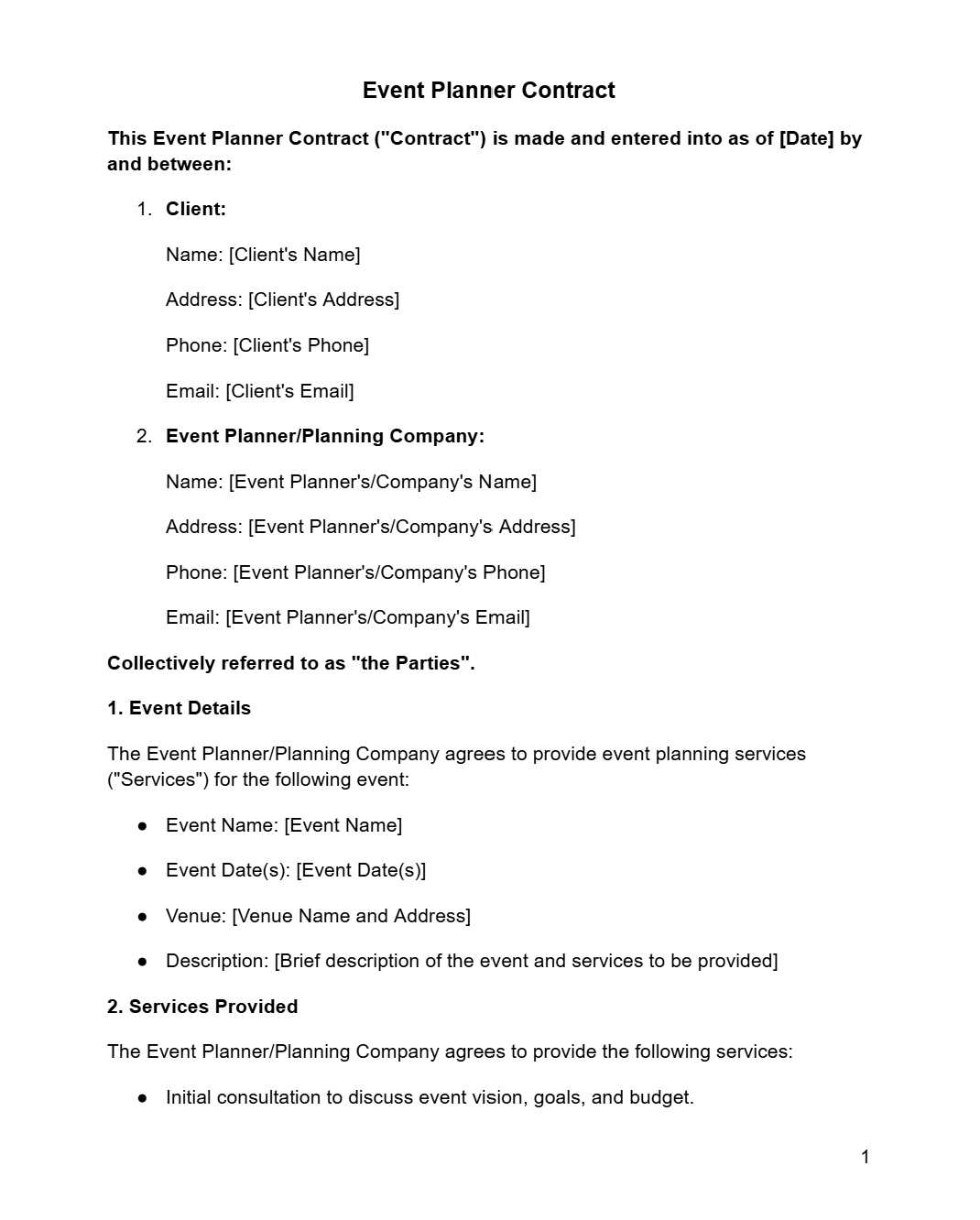 Event Planner Contract - RUN THE STREETS COLLABORATIVE