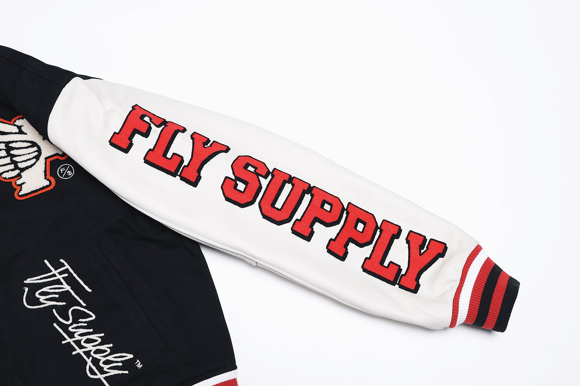 Manifest Varsity Jacket (Black) - RUN THE STREETS COLLABORATIVE