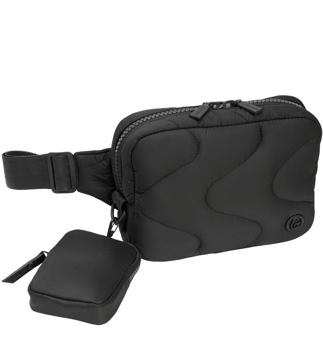 Joan & David Wave Puffer Quilted Nylon Passport Sling Bag - RUN THE STREETS COLLABORATIVE