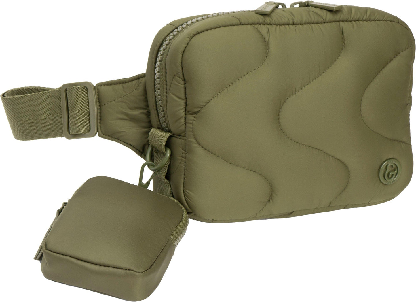 Joan & David Wave Puffer Quilted Nylon Passport Sling Bag - RUN THE STREETS COLLABORATIVE