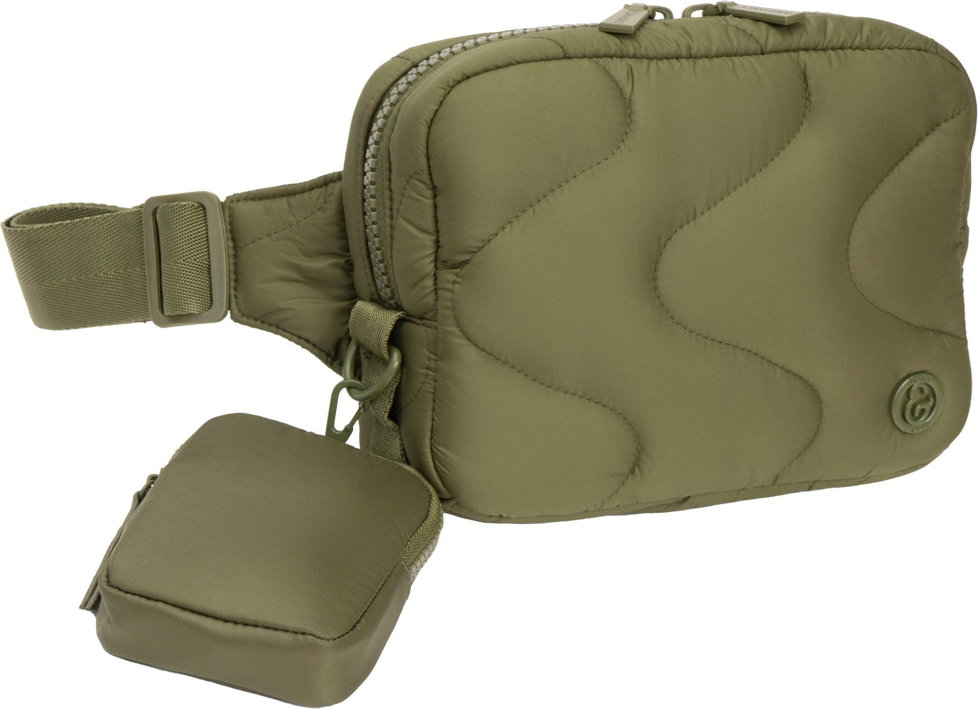 Joan & David Wave Puffer Quilted Nylon Passport Sling Bag - RUN THE STREETS COLLABORATIVE