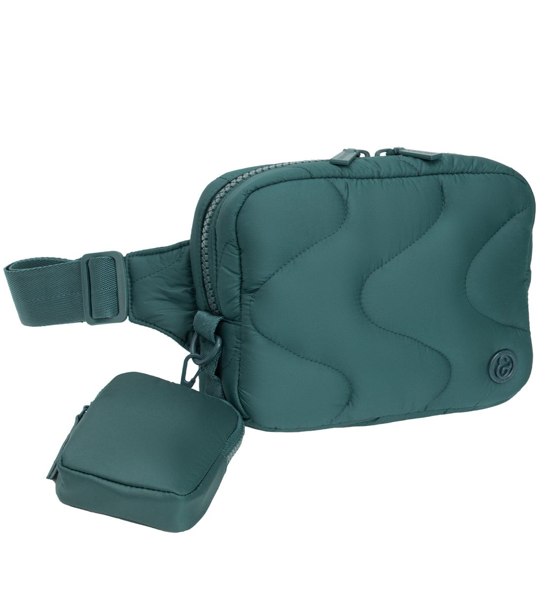 Joan & David Wave Puffer Quilted Nylon Passport Sling Bag - RUN THE STREETS COLLABORATIVE