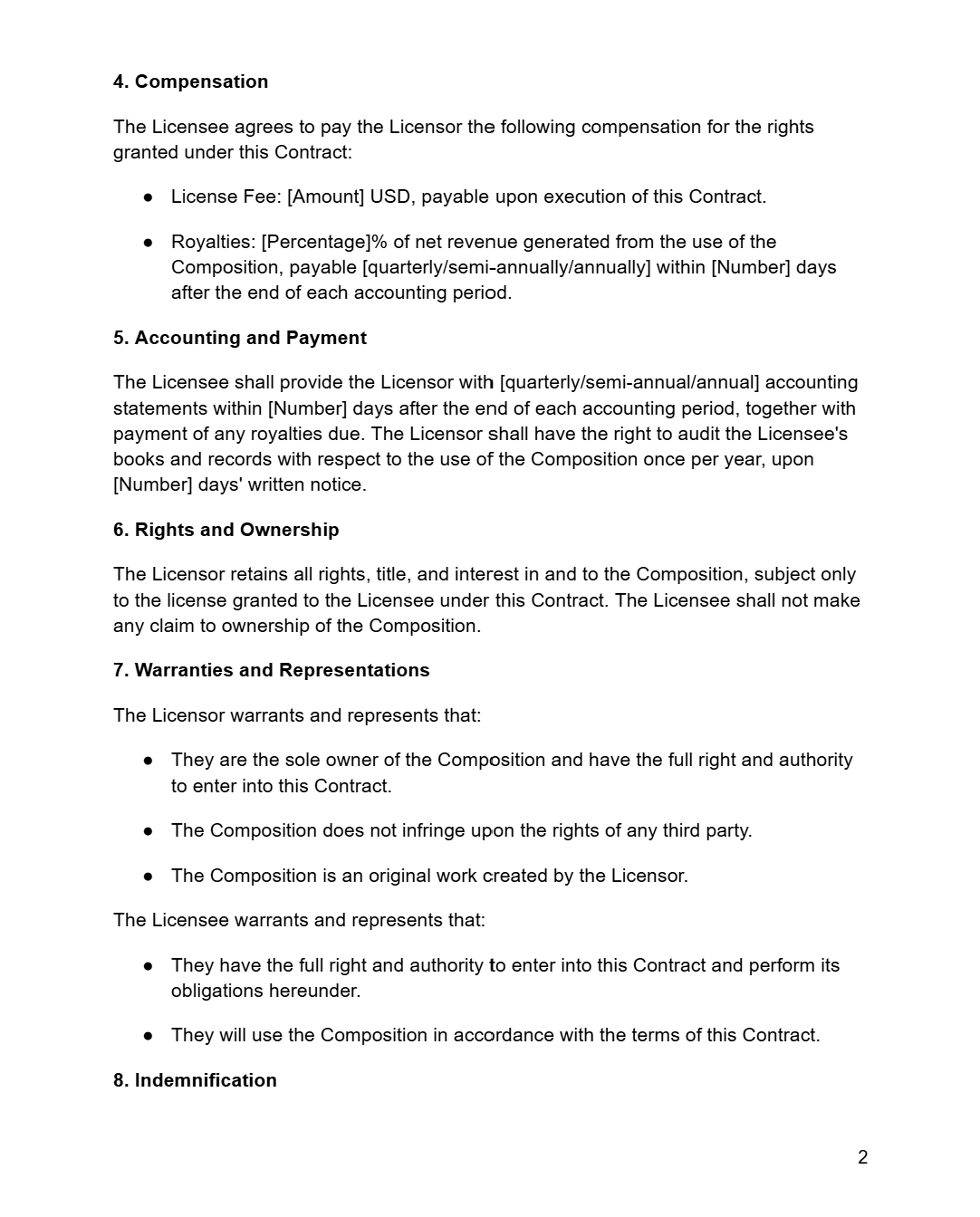 Music Licensing Contract - RUN THE STREETS COLLABORATIVE