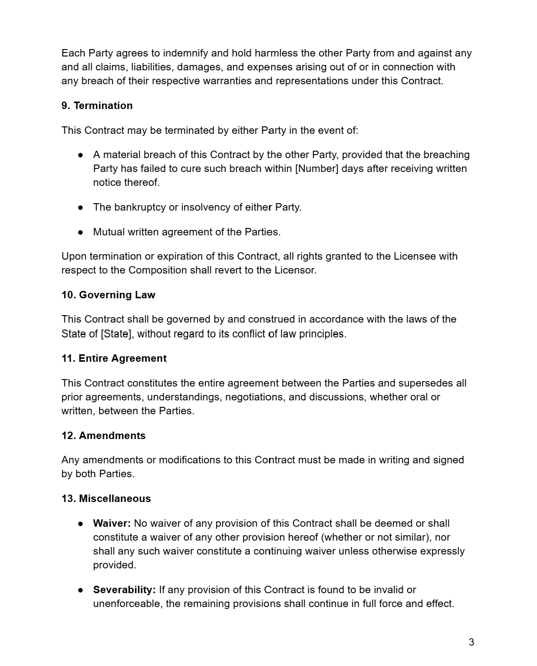 Music Licensing Contract - RUN THE STREETS COLLABORATIVE