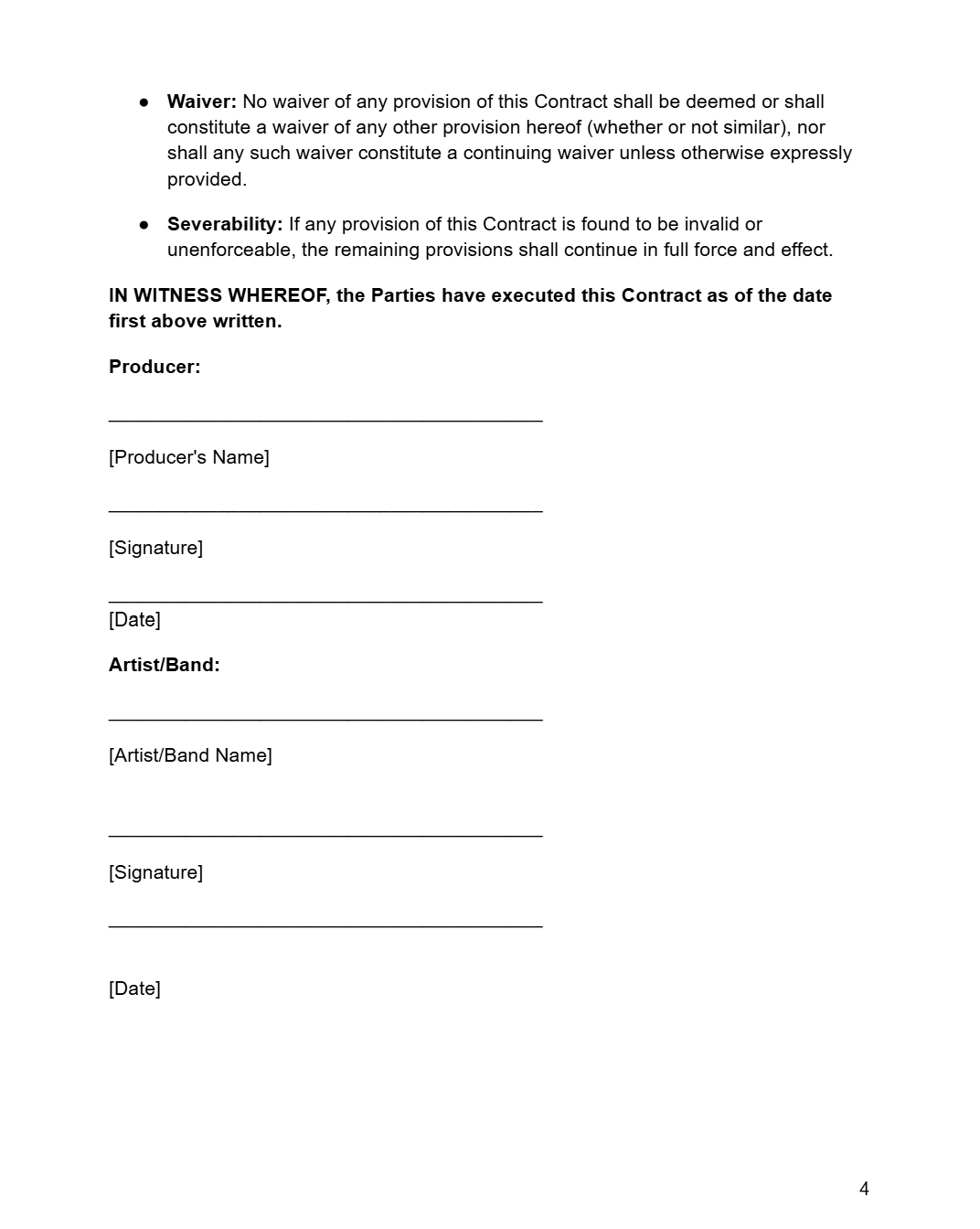 Music Production Contract - RUN THE STREETS COLLABORATIVE